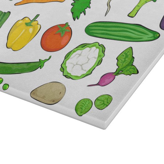 Illustraties van gemengde groenten snijplank (Hoek)