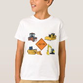 Illustraties van gepersonaliseerde constructievoer t-shirt (Voorkant)