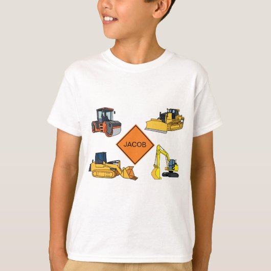 Illustraties van gepersonaliseerde constructievoer t-shirt (Voorkant)