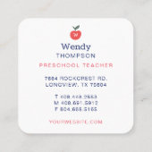 Illustraties van het pictogram Leerkrachten- en le Vierkante Visitekaartje (Achterkant)