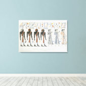 Illustraties van hiërogliefen uit de tomaten van t canvas afdruk (Insitu (Houten vloer))