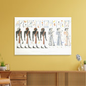 Illustraties van hiërogliefen uit de tomaten van t canvas afdruk (Insitu (Woonkamer))