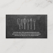 Illustraties van keukengerei | Leisteen | Ledergre Visitekaartje (Achterkant)