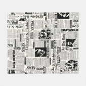 Illustraties van kranten met voorpaginakantiewerk fleece deken (Voorkant (Horizontaal))