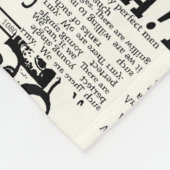 Illustraties van kranten met voorpaginakantiewerk fleece deken (Hoek)