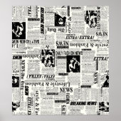 Illustraties van kranten met voorpaginakantiewerk poster (Voorkant)