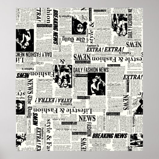 Illustraties van kranten met voorpaginakantiewerk poster (Voorkant)