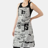 Illustraties van kranten met voorpaginakantiewerk schort (Insitu)