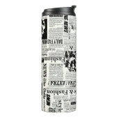 Illustraties van kranten met voorpaginakantiewerk thermosbeker (Gedraaid links)