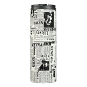 Illustraties van kranten met voorpaginakantiewerk thermosbeker (Achterkant)