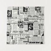 Illustraties van kranten met voorpaginakantiewerk wandkleed (Voorkant)