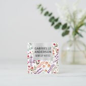 Illustraties van natuurlijke ventilatoren vierkante visitekaartje (Staand voorkant)