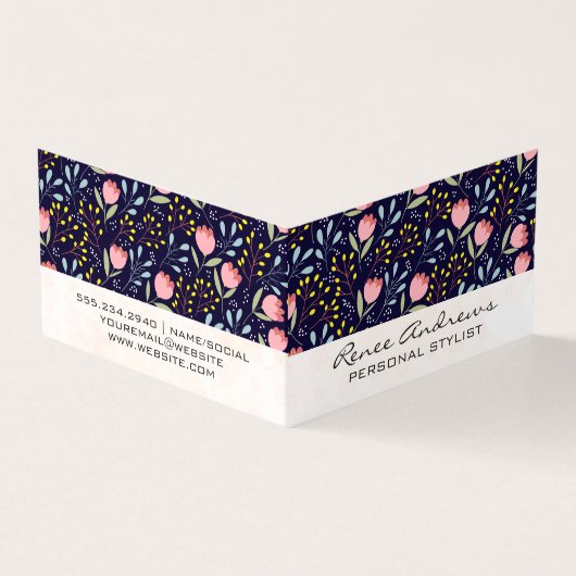 Illustraties van natuurlijke ventilatoren visitekaartje (Buitenkant)