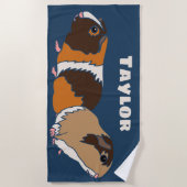 Illustraties van Pet Guinea Pigs Persoonlijk Strandlaken (Voorkant)