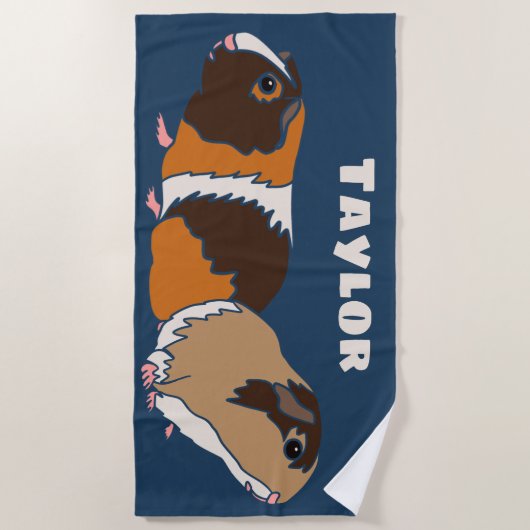 Illustraties van Pet Guinea Pigs Persoonlijk Strandlaken (Voorkant)