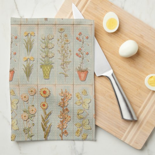 illustraties van Planten Theedoek (Quarter Fold)