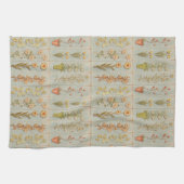  illustraties van Planten Theedoek (Horizontaal)