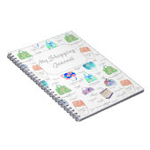 Illustraties van platte Waterverven Typografie Notitieboek (Rechterzijde)