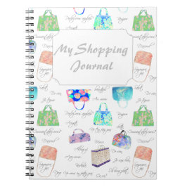 Illustraties van platte Waterverven Typografie Notitieboek