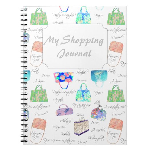 Illustraties van platte Waterverven Typografie Notitieboek (Voorkant)