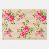  illustraties van rozen op neutrale basis inpakpapier vel (Voorkant 2)