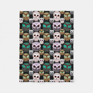Illustraties van schattige uilenpatroon fleece deken