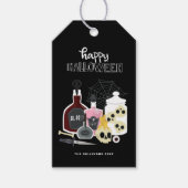 Illustraties van Skulls en Potions Happy Halloween Cadeaulabel (Voorkant)