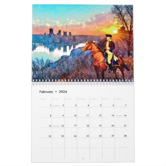 Illustraties van staalStad Kunstender 2019 Agenda Kalender (Feb 2026)