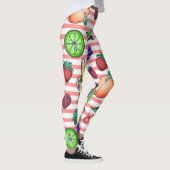 Illustraties van trillende-fruitcocktail op strips leggings (Rechts)