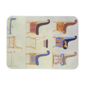 Illustraties van verschillende geschilde stoelen e magneet (Horizontaal)