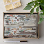 Illustraties van vogels, veren, ontkoppelen tissuepapier (Geschenk)