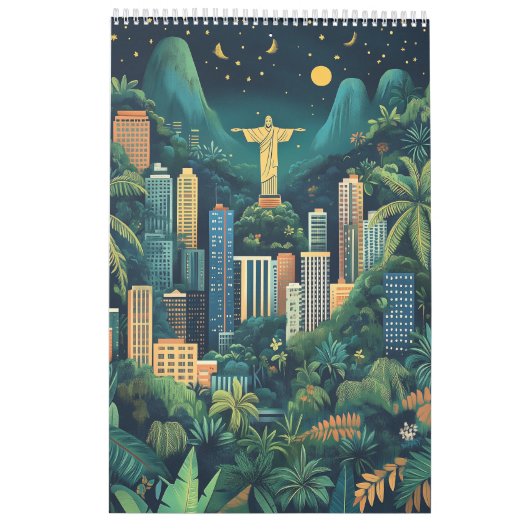 Illustraties van wereldsteden kalender (Achterkant)