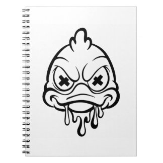 Illustratieschrift met Cute Eend Notitieboek