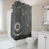 illustratieset van maanfasen. Verschil Douchegordijn (In situ)