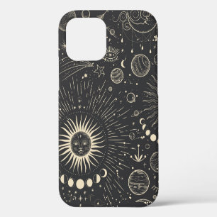 illustratieset van maanfasen. Verschil iPhone 12 Hoesje