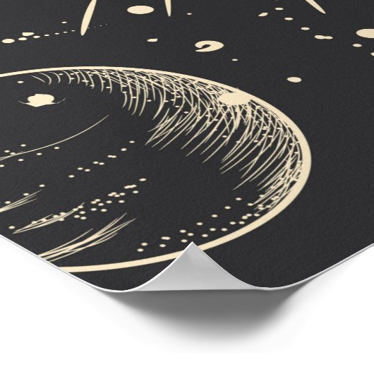  illustratieset van maanfasen. Verschil Poster (Hoek)