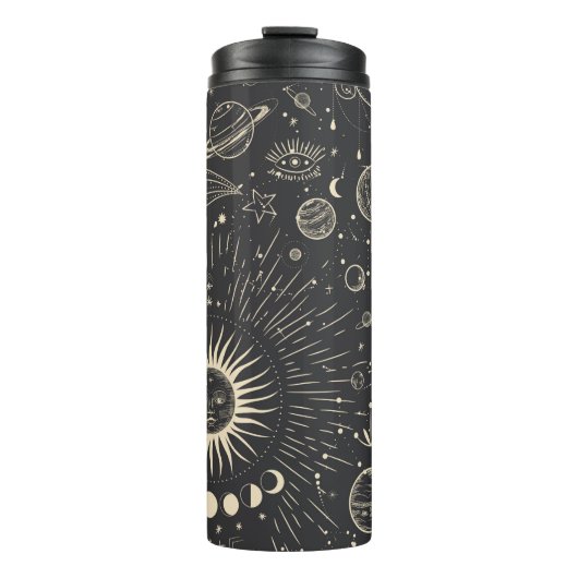  illustratieset van maanfasen. Verschil Thermosbeker (Voorkant)