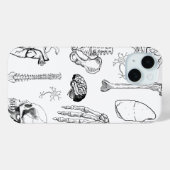 Illustratieset van menselijke anatomie in vintage  Case-Mate iPhone case (Achterkant (horizontaal))