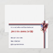 Illustratiestijl Eagle en American Flag Tatoo Kaart (Voorkant / Achterkant)