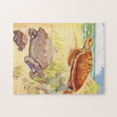 illustratiestrijdschildpadden uit het boek Kinder Legpuzzel (Horizontaal)