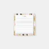 Illustratiestructuur A Opmerking van Monogram Noti Post-it® Notes (Voorkant)