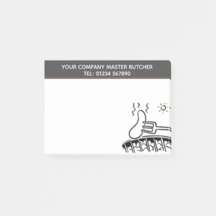 Illustratiethema BBQ Sausage Butcher Post-it® Notes