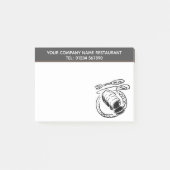 Illustratiethema van het restaurant Roast Beef Post-it® Notes (Voorkant)