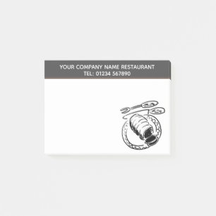 Illustratiethema van het restaurant Roast Beef Post-it® Notes