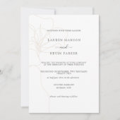 Illustratieve bloem, klassieke bruiloft kaart (Voorkant)