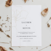 Illustratieve bloem, klassieke bruiloft kaart