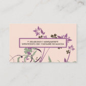 Illustratieve Bloemen Achtergrond Visitekaartje (Achterkant)