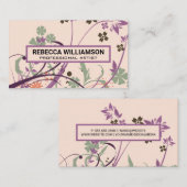 Illustratieve Bloemen Achtergrond Visitekaartje (Voorkant / Achterkant)