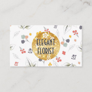 Illustratieve Bloemen Bloem Elementen Visitekaartje