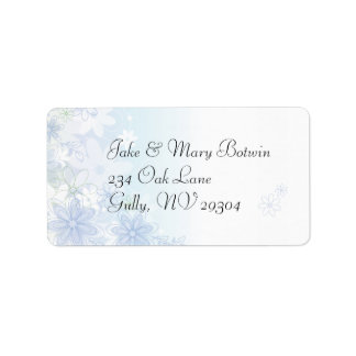 illustratieve bloemen etiket